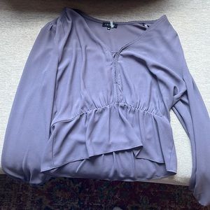 1 state M purple blouse
